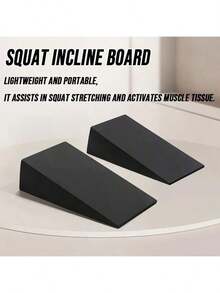 2pcs Yoga Bricks Calf Stretch Ramp, Used For Enhancing Stability Training, Leg Strength And Balance - Durable Black Fitness Equipment, Suitable For Weightlifting, Leg And Deep Stretching, Sturdy Structure, Training Aid Designed For Fitness - Multicolor - View 9