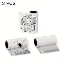3 cuộn giấy nhiệt trong suốt – 53mm tự dính, tương thích với máy in mini T02/M02X/M02L, hoàn hảo cho ảnh, ghi chú, nhãn dán lịch, sổ tay bullet, scrapbook & dự án DIY - Xem 7
