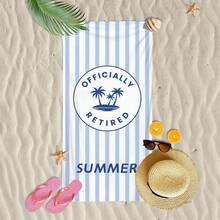 1pc Ultra Soft Coconut Tree Summer Pattern Beach Towel, Suitable For Beach, Pool Party, Vacation - Beach & Pool Accessories - Style1 - View 5
