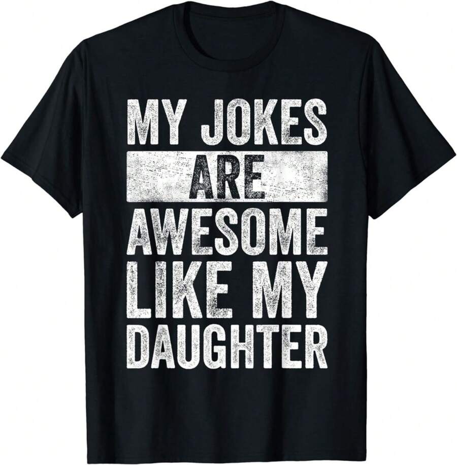 Humor Dad Jokes Awesome Funny Father3;S Day Gift Daddy Gift Unisex T-Shirt - 黑色 - 查看 1