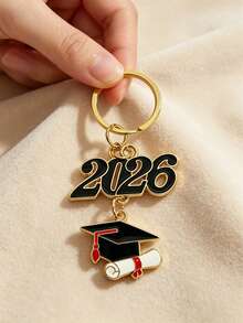 1pc/2pcs 2026 Numeric Keychain, Graduation Keychain, Novelty Student Keychain, Keyring, Unisex Car Key Chain, Key Fob, Holiday Gift, Daily & Festival Accessory Gifts For Mother, Father, Graduation, And Teacher - Multicolor - View 5
