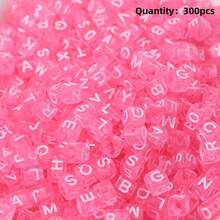 100-300pcs Acrylic Letter Beads, Colorful Bottom English Alphabet Beads, DIY Jewelry Making Materials For Necklace, Bracelet, Pendant, Accessories - Alphabet Beads - View 11