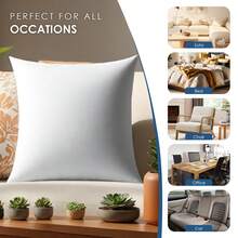 The YUNDO Label White Pillow Core Is Suitable For Sofa Cushions, Mattresses, And Garden Cushions. The Sizes Available Are 18 Inches, 20 Inches, 12*20 Inches, And 22 Inches. It Has A High Filling Content And Can Be Machine Washed And Dried. - White - View 6