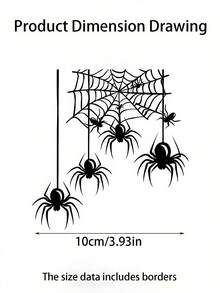 Stiker Saklar Laba-laba Halloween 4/2/1 buah, Dapat Dilepas, Desain Laba-laba Hitam Asli & Jaring Laba-laba, Cocok Untuk Dekorasi Rumah Dalam Ruangan, Ruang Tamu, Kamar Tidur, Lorong, Dekorasi Pesta Halloween, Permukaan Halus, Stiker Dinding Panel Kontrol AC - Stiker dinding - View 8