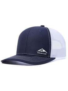Mũ lưỡi trai unisex in chữ hình đỉnh núi, chất liệu lưới polyester, đa năng, thích hợp làm quà tặng cho gia đình, bạn bè, người yêu, dịp Giáng sinh, Ngày của Mẹ, Ngày của Cha, Ngày Nhà giáo, sinh nhật. - Nhiều màu - Xem 11