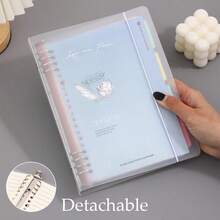 BOBO RABBIT Sổ tay rời A5 B5, bìa cứng trong suốt, có dòng kẻ, 120 trang, bìa PP chống thấm nước, thích hợp cho học sinh, văn phòng, làm nhật ký kế hoạch. - Nhiều màu - Xem 10