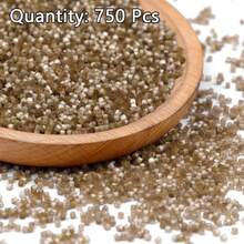 Aproximadamente 750 piezas de cuentas de vidrio de 2mm, cuentas para enhebrar para hacer joyas DIY, manualidades, decoración de bordados - Tubo de alambre de dibujo - Ver 18
