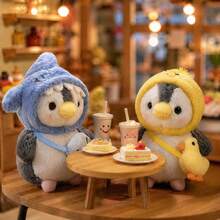 3.94in Cute Penguin Plush Toy-Fluffy And Soft.Halloween Costume Party Favor Silicone Baby Doll Full Silicone Body Reborn Baby Dolls Stuffed Animals Teddy Bear Room Decor Squishy Crunch Squishy Squish Squishy's Squishy>Jumbo Toys - Multicolor - View 8