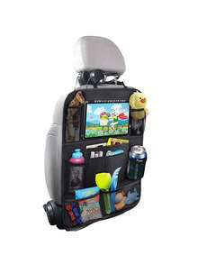 Bolsa de almacenamiento universal para asiento de coche con bandeja para tableta, organizador multifuncional que mantiene el interior del coche ordenado y organizado - A - Ver 9