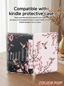 刺繡櫻花與蜂鳥圖案平板電腦保護殼,相容於 iPad Air 8 (M4) 2026 (11 吋) / 2026 (13 吋)、9.7/10.2/10.5/10.9/12.9/Pro 11/A16、第 10 代,適用於 Kindle Paperwhite 第 12 代 2024、Kindle (第 11 代 - 2024 年上市),柔軟防摔、智慧休眠喚醒功能、Y 型折疊平板電腦保護殼、多角度觀看 - 彩色 - 查看 8