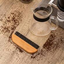 SOKANY Natural Horse Hair Coffee Grounds Cleaning Brush, Wooden Handle, Coffee Residue Removal Tool, Essential For Coffee Makers At Home And Cafes, Won't Damage Surfaces - View 6