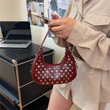 Bolso de mano moderno y versátil para mujer, estilo casual elegante con un toque de alta gama, bolso de hombro estiloso ideal para ir de compras. - Plateado - Ver 9