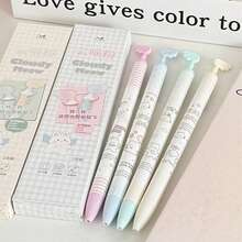 [Back To School]4Pcs/2Pcs/1pc Cloudy Meow Cat Gel Pens, Rotating Angel Wing Top, 0.5mm Black Ink, Cute Kawaii Cartoon Retractable Pens, Aesthetic School Supplies For Students - Cloud Cat Powder - View 1