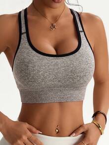 2pcs Women's Comfortable Seamless Sports Bra, Suitable For Yoga And Casual Wear - Multicolor - View 6