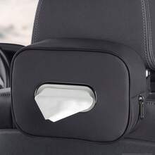 1 pieza Soporte para caja de pañuelos para coche, dispensador de pañuelos en la consola, bolsa de papel higiénico montada en el parasol, accesorio universal para el interior del automóvil - caja de pañuelos - Ver 8