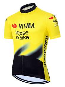 Men's Short Sleeve Cycling Jersey, Lightweight Breathable Quick-Dry Road & Mountain Bike Top, Spring/Summer/Autumn New Style - Universal Version, Suitable For Cycling, Off-Road, Motorcycle Touring, Hiking, Training, Casual Wear - Yellow - View 12