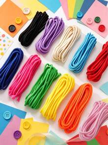 Tali Kepang Poliester Warna Solid Sepanjang 5m dan Tebal 5mm, Cocok untuk Membuat Tali Gantungan Ponsel, Kerajinan DIY, Berkemah di Luar Ruangan, Tali Pengikat Hewan Peliharaan, Tahan Lama dan Serbaguna - Warna solid - View 1