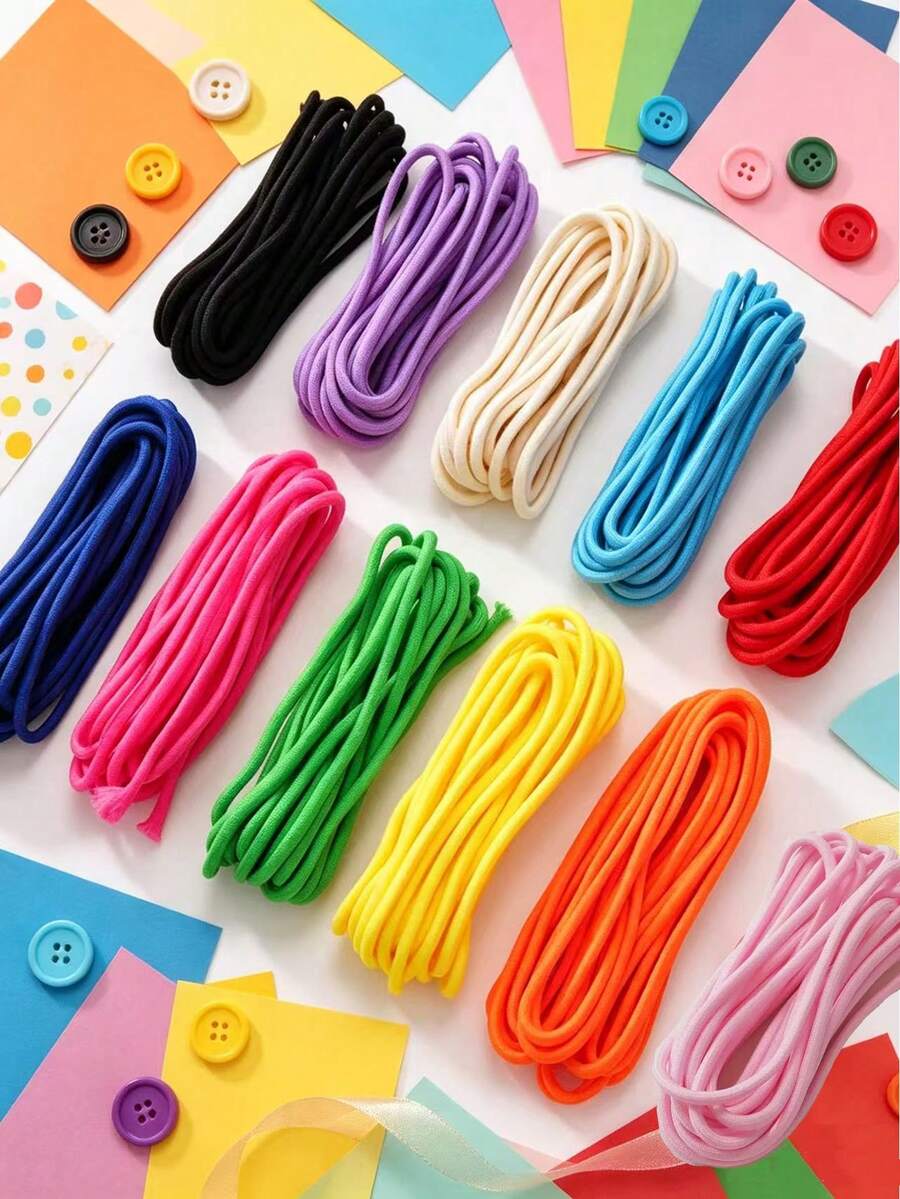 Tali Kepang Poliester Warna Solid Sepanjang 5m dan Tebal 5mm, Cocok untuk Membuat Tali Gantungan Ponsel, Kerajinan DIY, Berkemah di Luar Ruangan, Tali Pengikat Hewan Peliharaan, Tahan Lama dan Serbaguna - Warna solid - View 1
