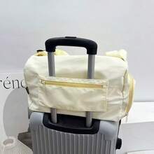 素色健身包，男女通用大容量運動瑜伽斜背包，輕量短途旅行收納包 - 彩色 - 查看 2