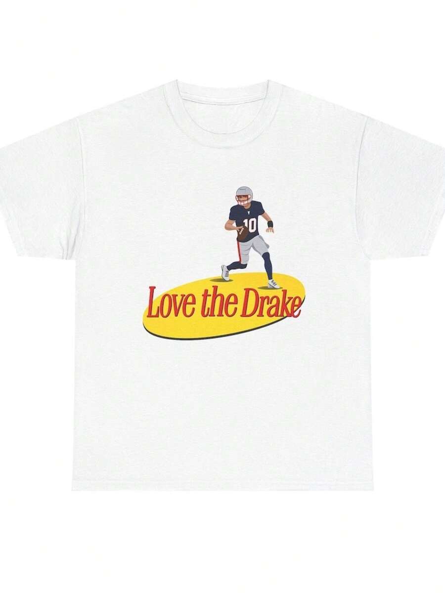 Drake Maye - Me encanta la camiseta de Drake - Negro - Ver 1