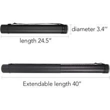 TRANSON Durable Poster Storage Tube With Straps 24-40 Extendable Blueprints, Artwork, Maps, Posters Color Black - 1 PackBlack - View 3