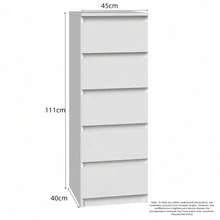 Multifunctional Vertical Drawer Cabinet: Minimalist Design Perfect For Small Spaces, Ideal For Bedroom End-Of-Bed Storage, Living Room Sideboard, Or Entryway Organization. Features Silent Slides And An Anti-Tip Safety Structure - Multicolor - View 11