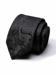 Men Suit 4 Pcs Blazer Jacket Vest Pants Tie Shawl Collar Single Breasted One Button For Party Wedding Groomsmen Formal Attire - màu đen - Xem 8