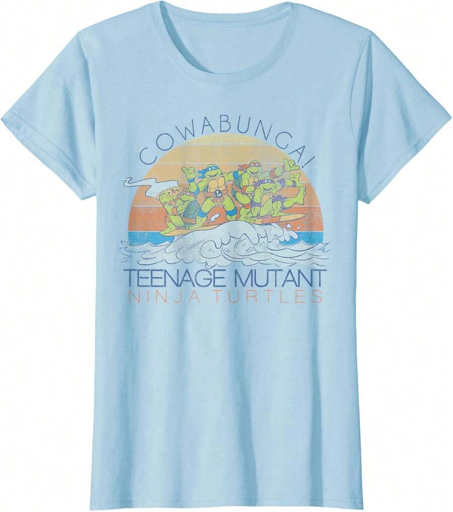 Teenage Mutant Cowabunga Surf T-Shirt - 黑色 - 查看 1