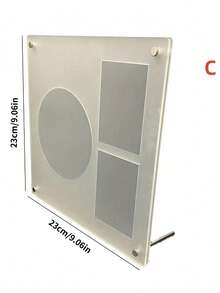 Caja de almacenamiento y exhibición de tarjetas fotográficas y CD de acrílico transparente, con diseño de ladrillo ranurado, estuche protector de colocación, para tarjetas fotográficas, tarjetas deportivas, tarjetas de ídolos, discos coleccionables de celebridades, marco de fotos, soporte de exhibición de álbumes, organizador de almacenamiento - Blanco - Ver 10