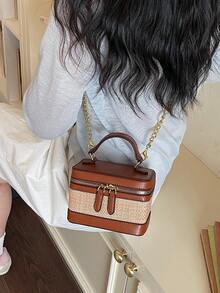 New Minimalist Hand-Held Box Bag, Shoulder & Crossbody Bag - Multicolor - View 5