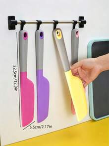 1pc Extra Large Silicone Cake Spatula - Heat Resistant, Non-Stick, Flexible Kitchen Tool For Cooking, Baking, Mixing And Scraping, Silicone Jam Mixing Scraper Large Cake Cream Spatula Baking Kitchen Baking Tool, Kitchen Accessories, Baking Equipment Accessories, Cake Supplies - Multicolor - View 6