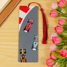 F1 Racing Theme Acrylic Bookmark, Double-Sided Fashionable Women's Racing Theme Bookmark With Red Tassel, Unique Gift For Women Who Love F1 Racing And Reading - One Size - View 12