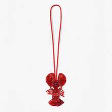 Red Lobster Beaded Sequins Pendant Handmade Keychain Bag Charm - Multicolor - View 7