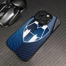 Tema tejido de fútbol de Monterrey azul y blancofunda de teléfono Fundas compatibles con ,Apple,VIVO,OPPO,,, y Honor.Fabricadas en silicona TPU,ofrecen protección contra golpes y caídas.regalos para mamá - Negro - Ver 3