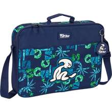 | El Niño Extra School Wallets And Adjustable Shoulder Bag With Padded Handle, Main Zipper With Double Pull, Removable Semi-Rigid Bottom, Organizers, Youth School, Blue - Glassy - View 2