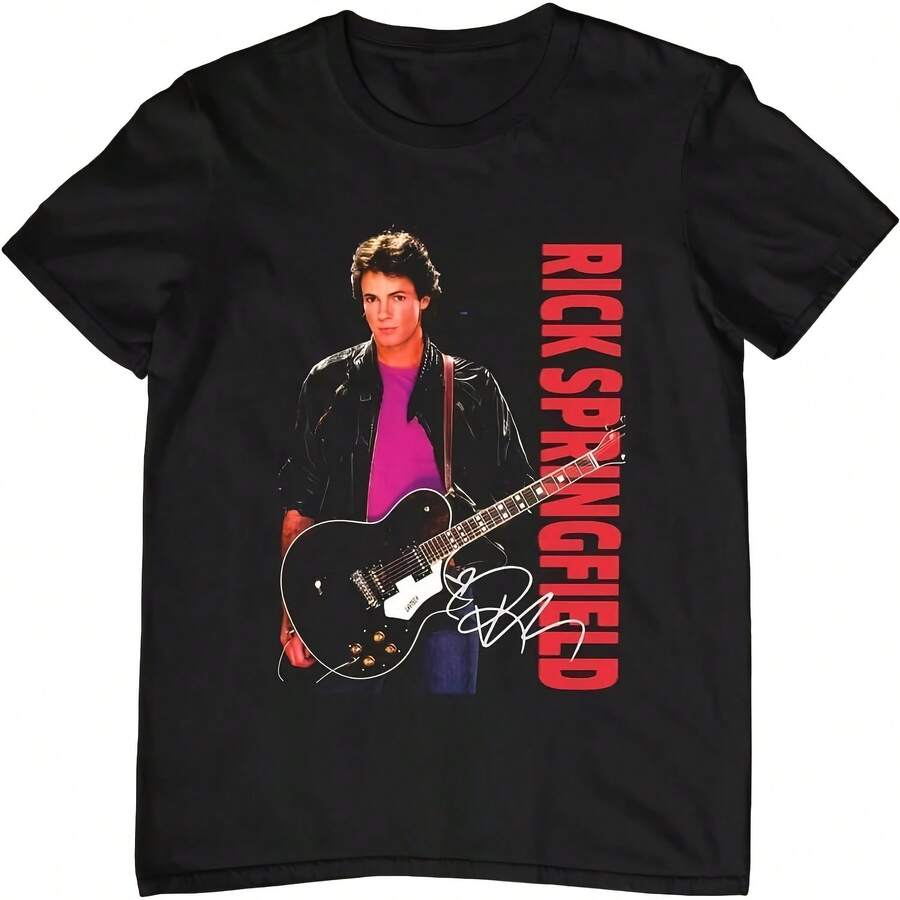RARE Rick Springfield Shirt Rick Springfield ShirtBlack - Black - View 1