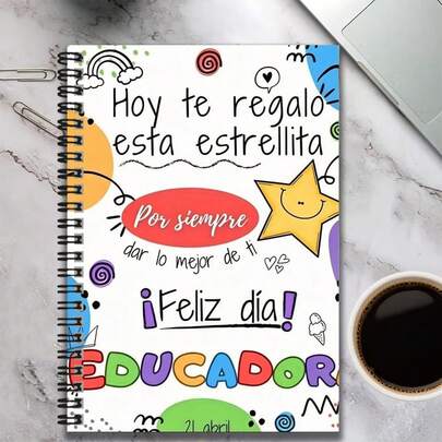 Un cahier à spirale de style dessin animé avec thème éducatif, convenant pour les enregistrements de travail et d'étude, pouvant être utilisé comme cadeau de remise des diplômes ou d'anniversaire. La couverture contient des mots motivants et des motifs mignons, convenant pour l'écriture d'un journal intime, la planification quotidienne ou les mémos, en faisant un choix de cadeau réfléchi !