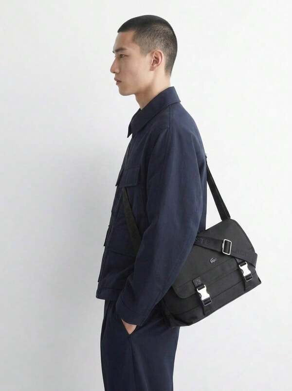 Lacoste Kome Men Messenger Bag Black