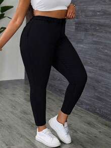 Calça Jeans Feminina Cintura Alta Com Lycra Skinny  Modela o Corpo  Levanta Bumbum Plus size Tam 36 ao 54 - Preto - Visão 3