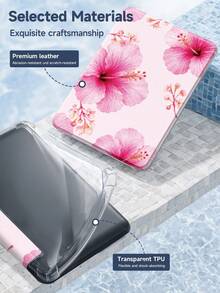 Ayotu 木槿花圖案適用於 iPad Air 8 (M4) 2026 (11 吋)、Air 8 (M4) 2026 (13 吋)、2021/2020 9/8 代 10.2 吋、Galaxy Tab A8 10.5 吋 2022 附筆槽、Kindle Paperwhite 第 12 代 2024,支援自動休眠/喚醒,時尚保護殼,夏季海洋元素 - 彩色 - 查看 10