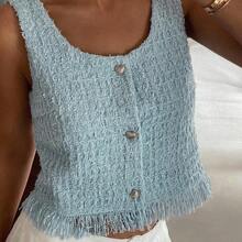 Camisa de negocios casual de verano para mujer - Azul - Ver 4