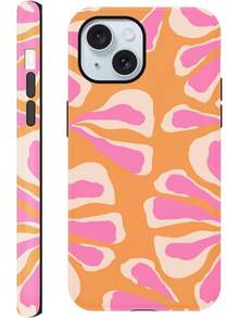 iPhone15 Handyhülle, ,, Sommer-Blumenmuster-Design, geeignet für Mädchen, Schutzhülle, doppelschichtige stoßfeste weiche Silikon-TPU-Hülle, 04 - Weiß 1 - Übersicht 2
