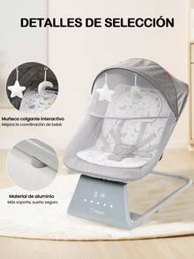 Baby Bouncers, Jumpers & Swings - Light Grey - View 7