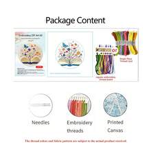 [Vintage Book & Floral] Round Embroidery DIY Kit, Artistic Book + Fresh Flower Pattern, Beginner Handmade Cross Stitch Set Includes Embroidery Hoop, Thread, Suitable For Home Wall Decor - Multicolor - View 16