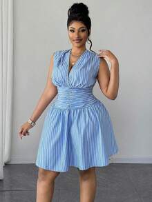 Women Midi Dresses - Blue - View 1