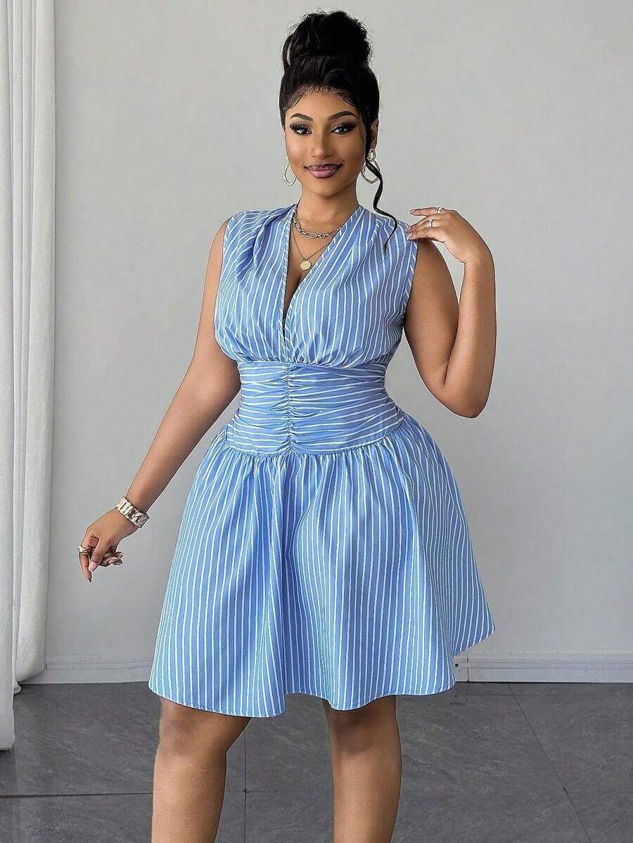 Women Midi Dresses - Blue - View 1