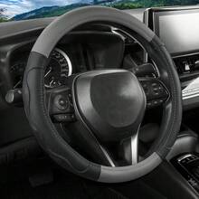 Summer Breathable Massage Car Steering Wheel Cover, Dual-Color Patchwork Design, Suitable For 38CM, O-Shaped Sedans, SUVs, Pickups, For Car Interior - Multicolor - View 8