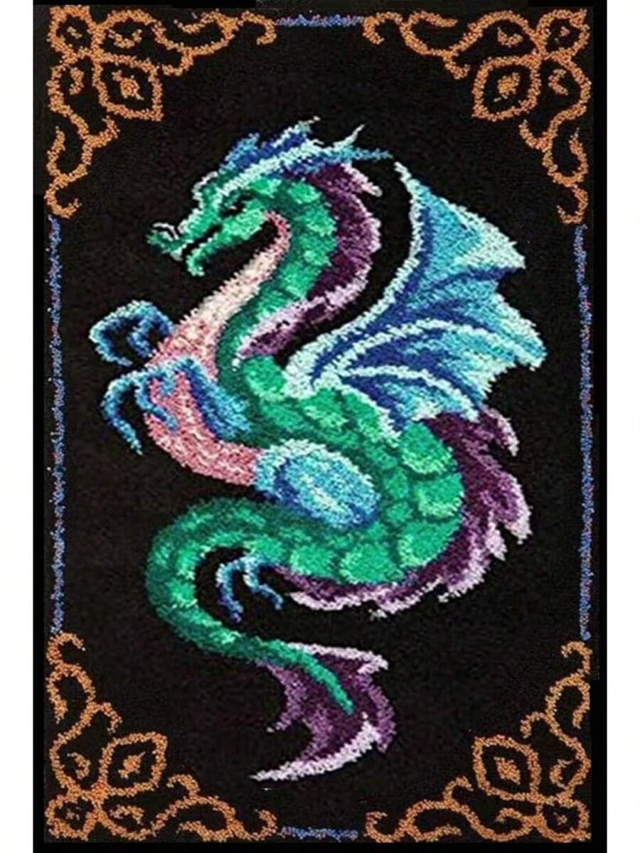 YOOTOM Hook Rug Kits Adult, Rug Crochet Making Kits With Pre-Printed Canvas And Hook And Enough Yarn, 20x15in - Tiger - View 1