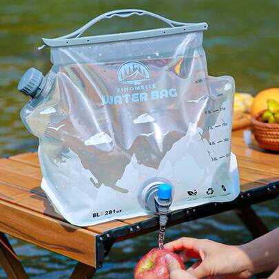Bolsa de agua plegable y portátil de gran capacidad para uso al aire libre, bolsa de almacenamiento de agua para el coche, equipo y suministros para camping