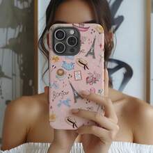 Pink Parisian Phone Case, French Floral Bow  Cover, Coquette Style - 1 Piece Of Picture Color - View 12
